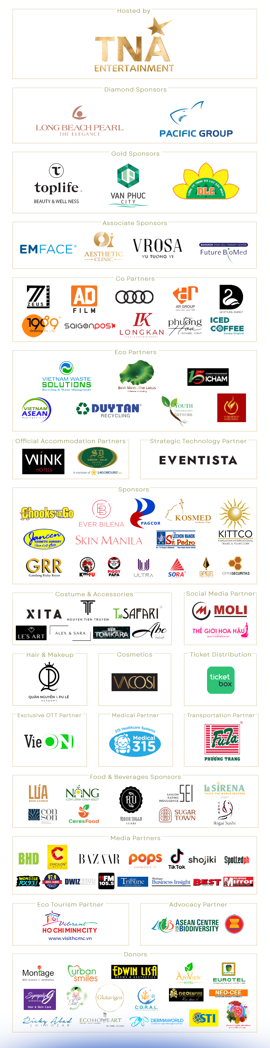 Miss Earth 2022 Sponsors and Partners